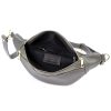 Luka 24-017 M  szürke női bőr oldaltáska, crossbody, övtáska 33 x 15 x 9 cm