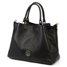   Gregorio 1743 fekete női bőr kézitáska, válltáska, oldaltáska 38 x 27 x 18 cm