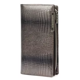 Gregorio GF124 szürke női bőr pénztárca 10 x 19,5 x 4