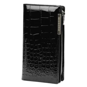   Gregorio BC-124 fekete női bőr pénztárca 10 x 19.5 x 3.5 cm
