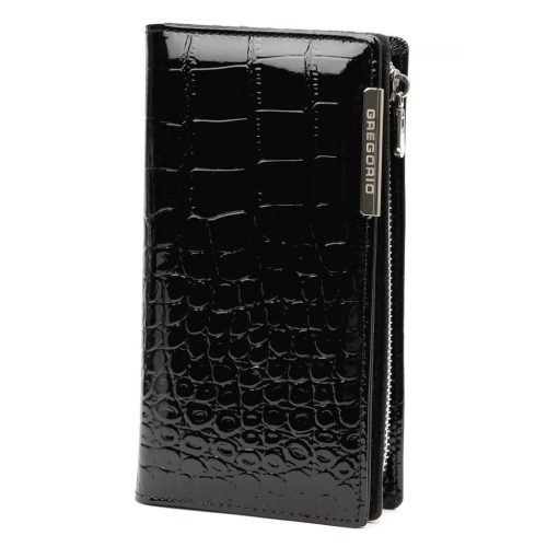 Gregorio BC-124 fekete női bőr pénztárca 10 x 19.5 x 3.5 cm