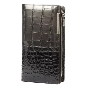   Gregorio BC-124 szürke női bőr pénztárca 10 x 19.5 x 3.5 cm