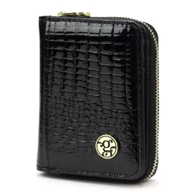   Gregorio GF125 fekete női bőr pénztárca 7.5 x 10.5 x 3.5 cm