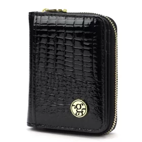   Gregorio GF125 fekete női bőr pénztárca 7.5 x 10.5 x 3.5 cm