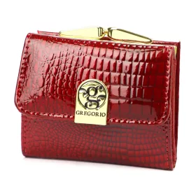 Gregorio GF126 piros női bőr pénztárca 10 x 8.5 x 3.5 cm