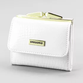   Gregorio GFW-126 fehér női bőr pénztárca 10 x 8.5 x 3.5 cm