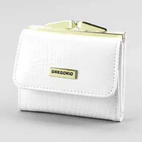   Gregorio GFW-126 fehér női bőr pénztárca 10 x 8.5 x 3.5 cm