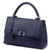 Luka 24-041 navy női bőr kézitáska, válltáska, oldaltáska 31 x 20 x 13 cm