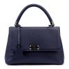 Luka 24-041 navy női bőr kézitáska, válltáska, oldaltáska 31 x 20 x 13 cm