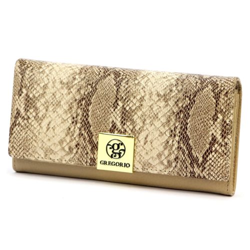 Gregorio SMC-100 bézs női bőr pénztárca 18.5 x 9.5 x 3.5 cm