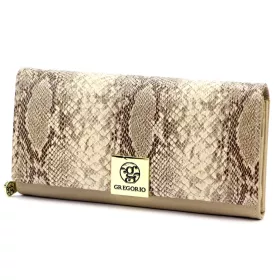   Gregorio SMC-106 bézs női bőr pénztárca 19 x 10 x 3.5 cm
