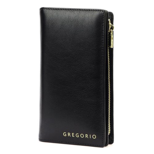Gregorio IT-124 fekete női bőr pénztárca 10 x 19.5 x 4 cm