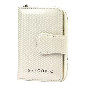   Gregorio CB-115 bézs női lakkbőr pénztárca 9 x 13 x 3.5 cm