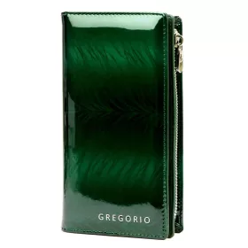 Gregorio FF-124 zöld női bőr pénztárca 10 x 19.5 x 4 cm