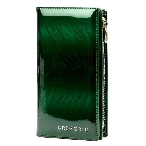 Gregorio FF-124 zöld női bőr pénztárca 10 x 19.5 x 4 cm