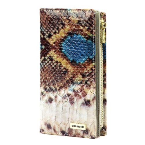 Gregorio VL-124 kék női bőr pénztárca 10 × 19,5 × 4 cm