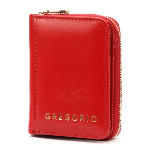 Gregorio IT-125 piros női bőr pénztárca 7.5 x 10.5 x 3.5 cm