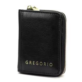   Gregorio IT-125 fekete női bőr pénztárca 7.5 x 10.5 x 3.5 cm