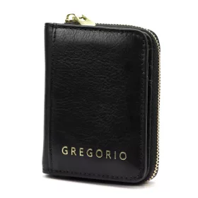   Gregorio IT-125 fekete női bőr pénztárca 7.5 x 10.5 x 3.5 cm