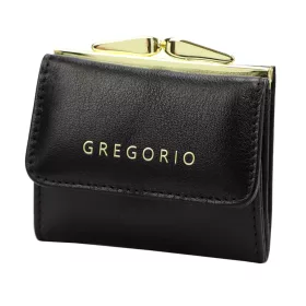   Gregorio IT-126 fekete női bőr pénztárca 10 x 8.5 x 3.5 cm