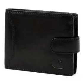   EL FORREST 709-19 RFID fekete férfi bőr pénztárca 12.5 x 9.8 x 3 cm