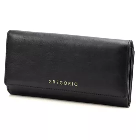   Gregorio IT-122 fekete női bőr pénztárca 19.5 x 10 x 4 cm