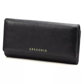   Gregorio IT-122 fekete női bőr pénztárca 19.5 x 10 x 4 cm
