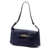 Luka 24-044 navy női bőr kézitáska, válltáska 30 x 15 x 9 cm