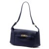 Luka 24-044 navy női bőr kézitáska, válltáska 30 x 15 x 9 cm