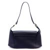 Luka 24-044 navy női bőr kézitáska, válltáska 30 x 15 x 9 cm