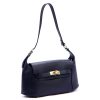 Luka 24-044 navy női bőr kézitáska, válltáska 30 x 15 x 9 cm