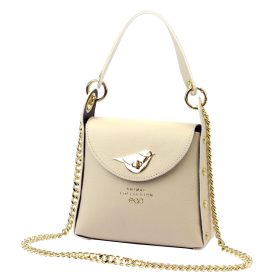   EGO ES0144CR 130024JZ bézs női bőr kézitáska, válltáska 21 x 24 x 7.5 cm