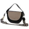EGO ES728CR 160024JZ fekete-bézs női bőr kézitáska 28 x 23 x 9 cm 