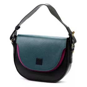   EGO ES728CR 140024JZ fekete-sötétkék női bőr kézitáska 28 x 23 x 9 cm