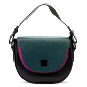   EGO ES728CR 140024JZ fekete-sötétkék női bőr kézitáska 28 x 23 x 9 cm