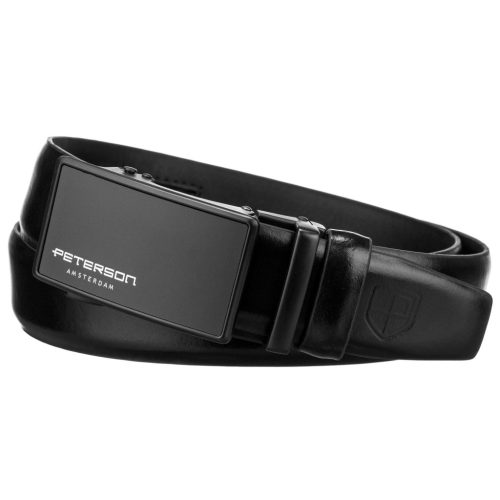 Peterson PTN A004 BLACK férfi marhabőr öv