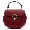 Luka DOLLARO bordó női bőr kézitáska, crossbody 24 x 18 x 9 cm