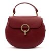 Luka DOLLARO bordó női bőr kézitáska, crossbody 24 x 18 x 9 cm