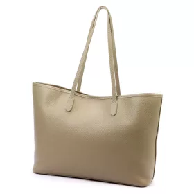   JUICE taupe női bőr kézitáska, válltáska, shopper 45 x 29 x 15 cm