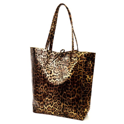 Patrizia 419-013-06 PANTERA női bőr válltáska, shopper 40 x 38 x 13 cm 