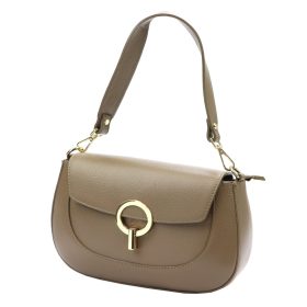   Luka DOLLARO bézs női bőr kézitáska, válltáska 28 x 17.5 x 8 cm