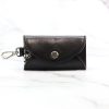 Florence ITK-01 fekete bőr unisex kulcstartó 9 x 6 x 1.5 cm