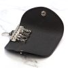 Florence ITK-01 fekete bőr unisex kulcstartó 9 x 6 x 1.5 cm