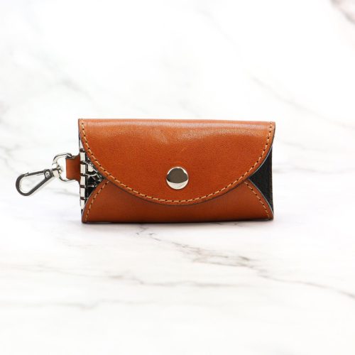 Florence ITK-01 konyak bőr unisex kulcstartó 9 x 6 x 1.5 cm