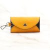 Florence ITK-01 sárga bőr unisex kulcstartó 9 x 6 x 1.5 cm