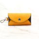 Florence ITK-01 sárga bőr unisex kulcstartó 9 x 6 x 1.5 cm
