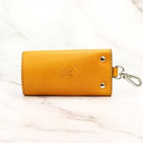   Florence ITK-01 sárga bőr unisex kulcstartó 9 x 6 x 1.5 cm