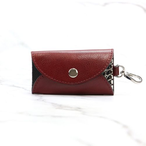 Florence ITK-01 bordó bőr unisex kulcstartó 9 x 6 x 1.5 cm