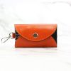 Florence ITK-01 narancs bőr unisex kulcstartó 9 x 6 x 1.5 cm