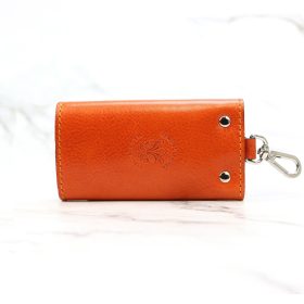   Florence ITK-01 narancs bőr unisex kulcstartó 9 x 6 x 1.5 cm